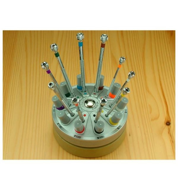 TECHNOMODEL- SET 10 DESTORNILLADORES C/BASE GIRATORIA