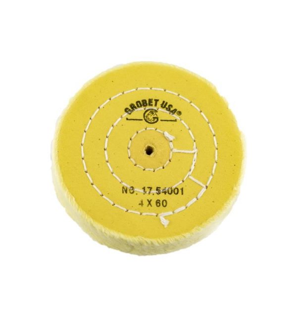 DISCO GROBET ALGODON AMARILLO 100 MM. DIAM. 60 HOJAS (17.54001)