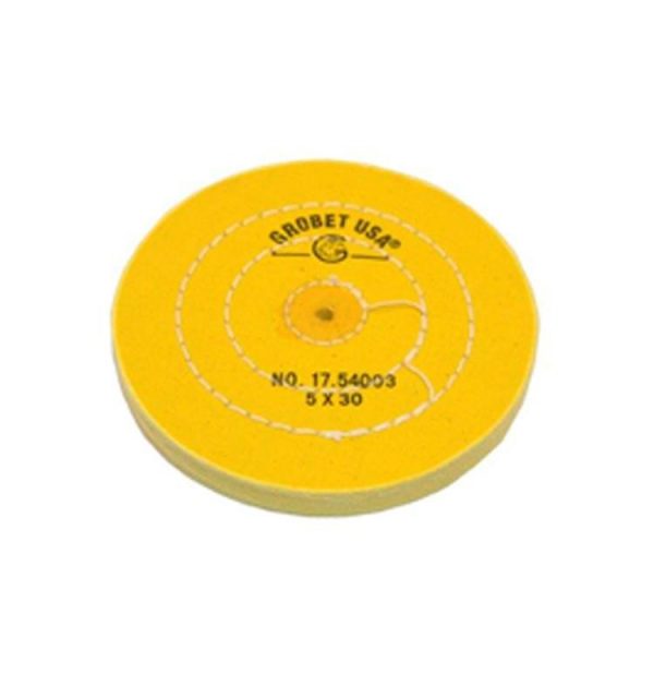 DISCO GROBET ALGODON AMARILLO 125 MM. DIAM. 30 HOJAS (17.54003)