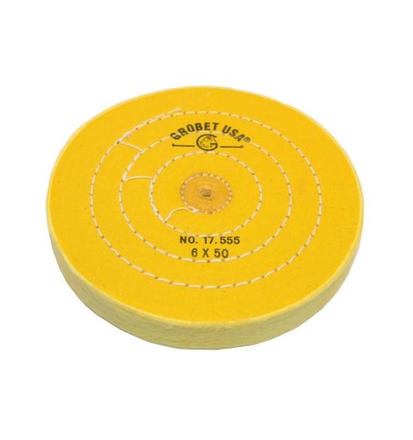 DISCO GROBET ALGODON AMARILLO 150 MM. DIAM. 50 HOJAS (17.555)