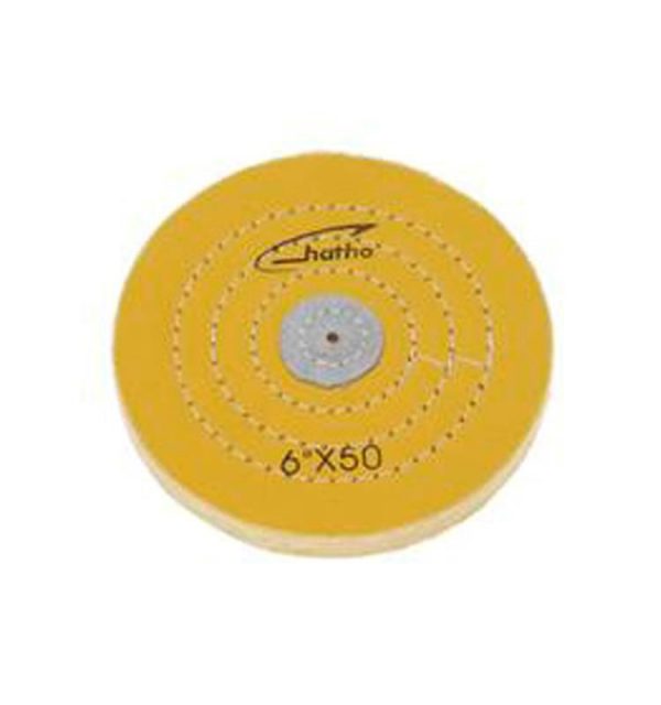 DISCO HATHO ALGODON AMARILLO 150x15 MM 50 HOJAS