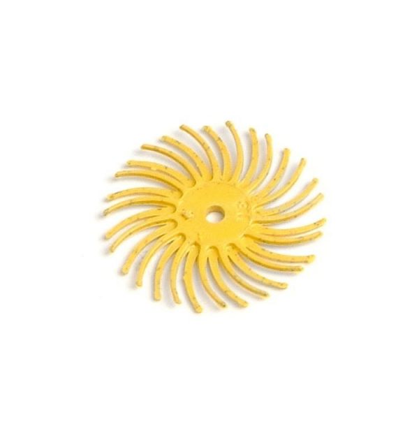 DISCO SUNBURST DEDECO AMARILLO 22 MM. (48 UN.)  GRANO 80
