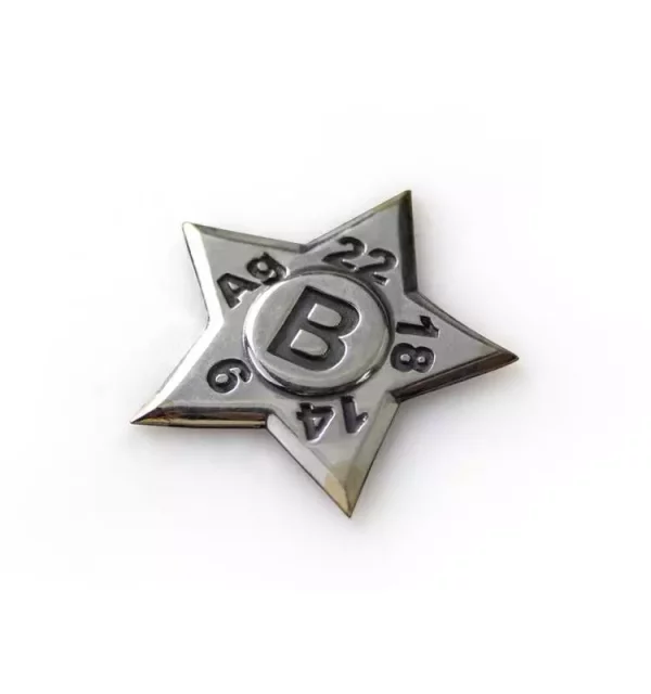 ESTRELLA DE TOQUE EN PLATA TECHNOFLUX  9, 14, 18, 22 K Y AG