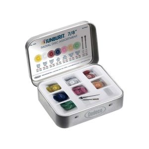 KIT 86 DISCOS SURTIDOS Y MANDRILES SUNBURST DEDECO
