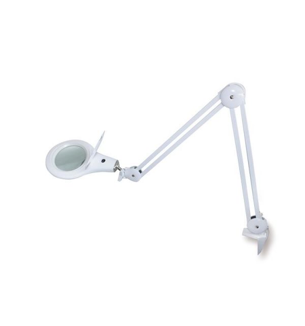 LAMPARA C/ LUPA 5 DIOPTRIAS  CON PINZA PARA FIJACION 90 LEDS 9W