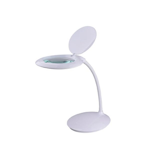 LAMPARA C/LUPA 5 DIOPTRIAS SOBREMESA 60 LEDS 14W (BRAZO FLEXIBLE)