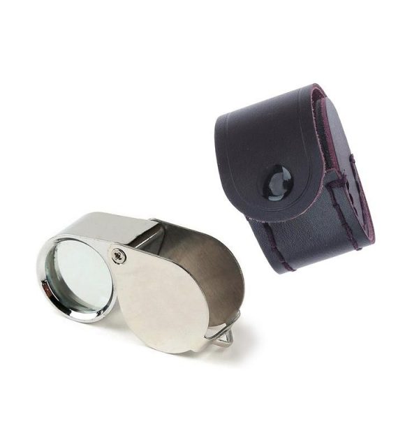 LUPA TRIPLET CROMADA 10x CON FUNDA