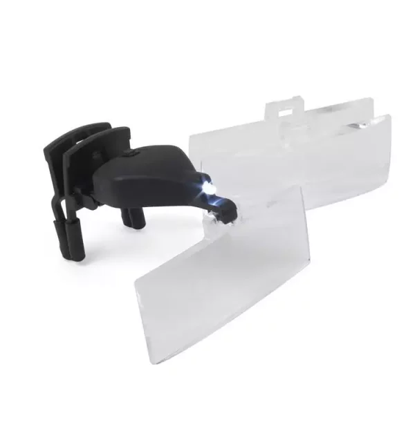 LUPAS BINOCULARES CON PINZA 3 LENTES 1,5x- 2,5x - 3,5x LUZ LED - Imagen 2