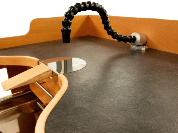 MESA JOYERO UN PUESTO PREMIUM CON TUBO ARTICULADO ASPIRACION - Imagen 2