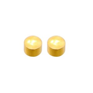 PENDIENTES BOTON MINI CHAPADO ORO CAFLON
