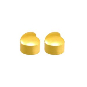 PENDIENTES CORAZON CHAPADO ORO CAFLON
