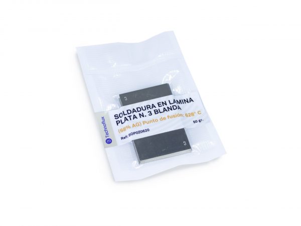 TECHNOFLUX-SOLDADURA PLATA N. 3 BLANDA EN LAMINA (68% Ag)