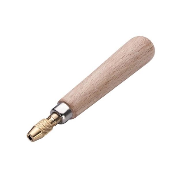 TECHNOMODEL- MANGO MADERA CON PINZA PARA LIMATONES 16 cm.