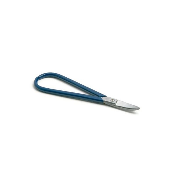 TIJERA CURVA PARA SOLDADURA 17 CM. MANGO AZUL