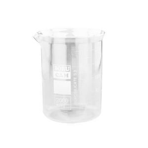 VASO CRISTAL GRADUADO FORMA BAJA 2000 c.c. CON PICO