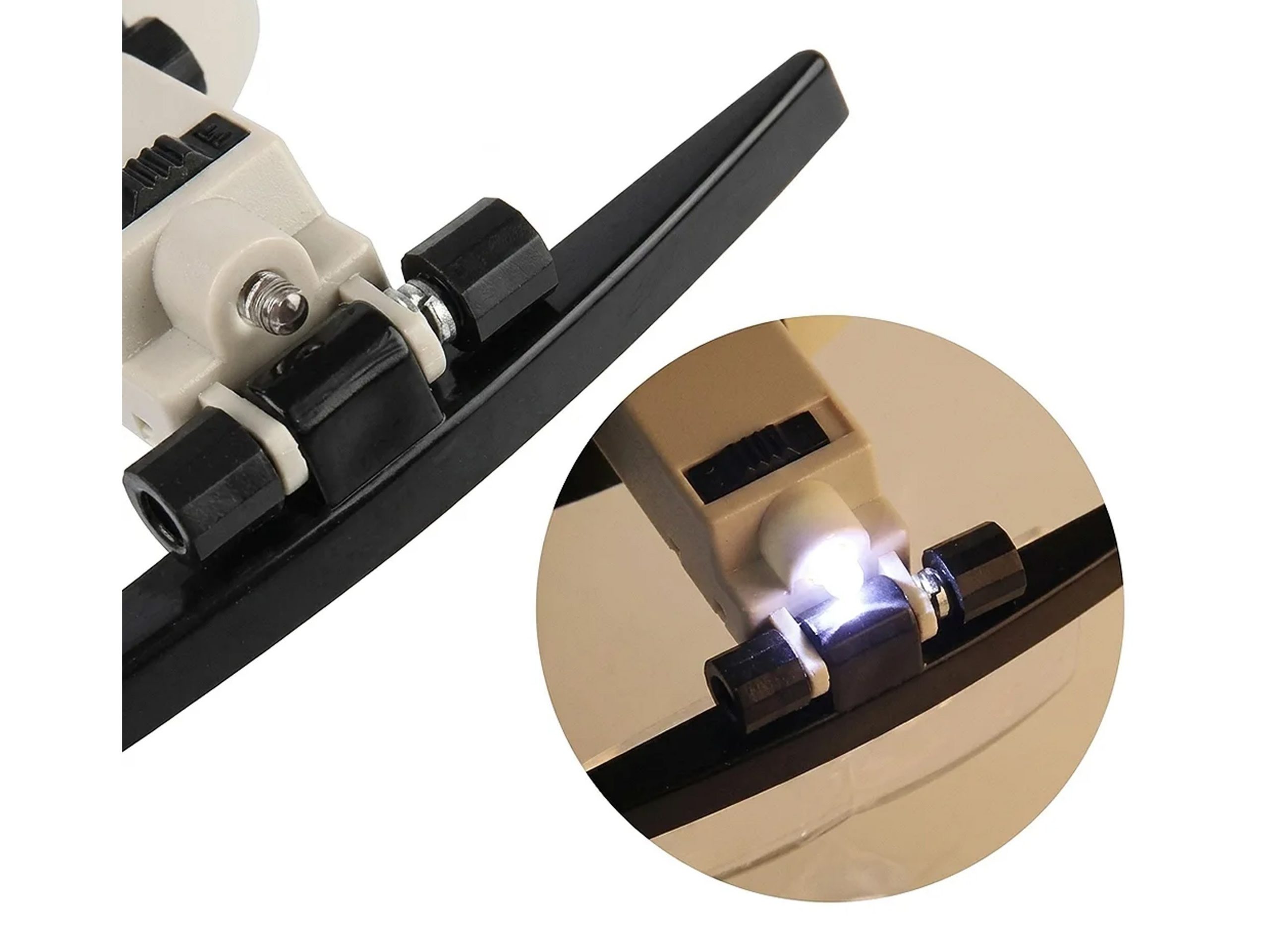 LUPAS BINOCOLARES DIADEMA CON LUZ LED Y 4 LENTES 1,5x-2x-2,5x3,5x