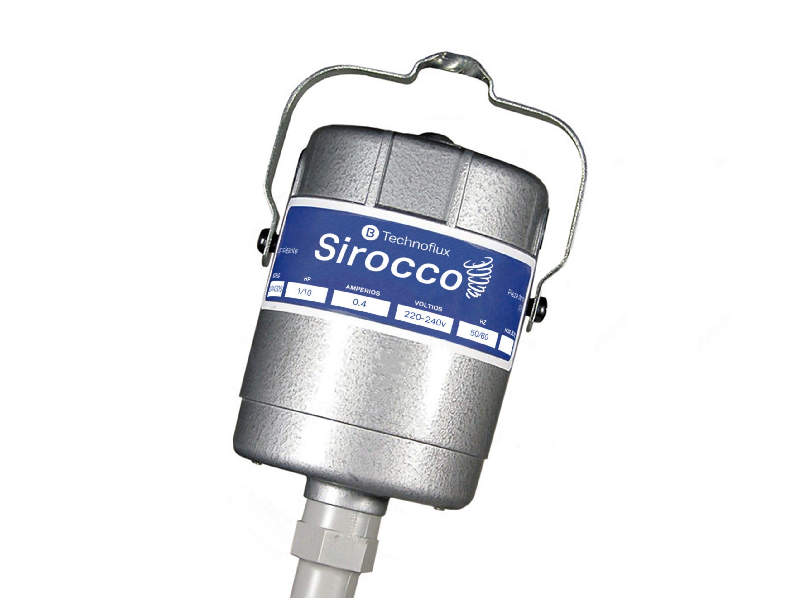 MOTOR COLGANTE TECHNOFLUX SIROCCO 18.000RPM CON PIEZA MANO 0-3.17